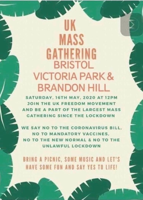 UK Mass Gathering Poster